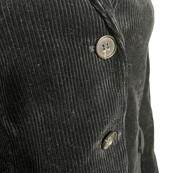 Theory Corduroy Blazer 6 Black Velvet Ribbed Button Surgeon Cuff Jacket Business - Picture 12 of 16